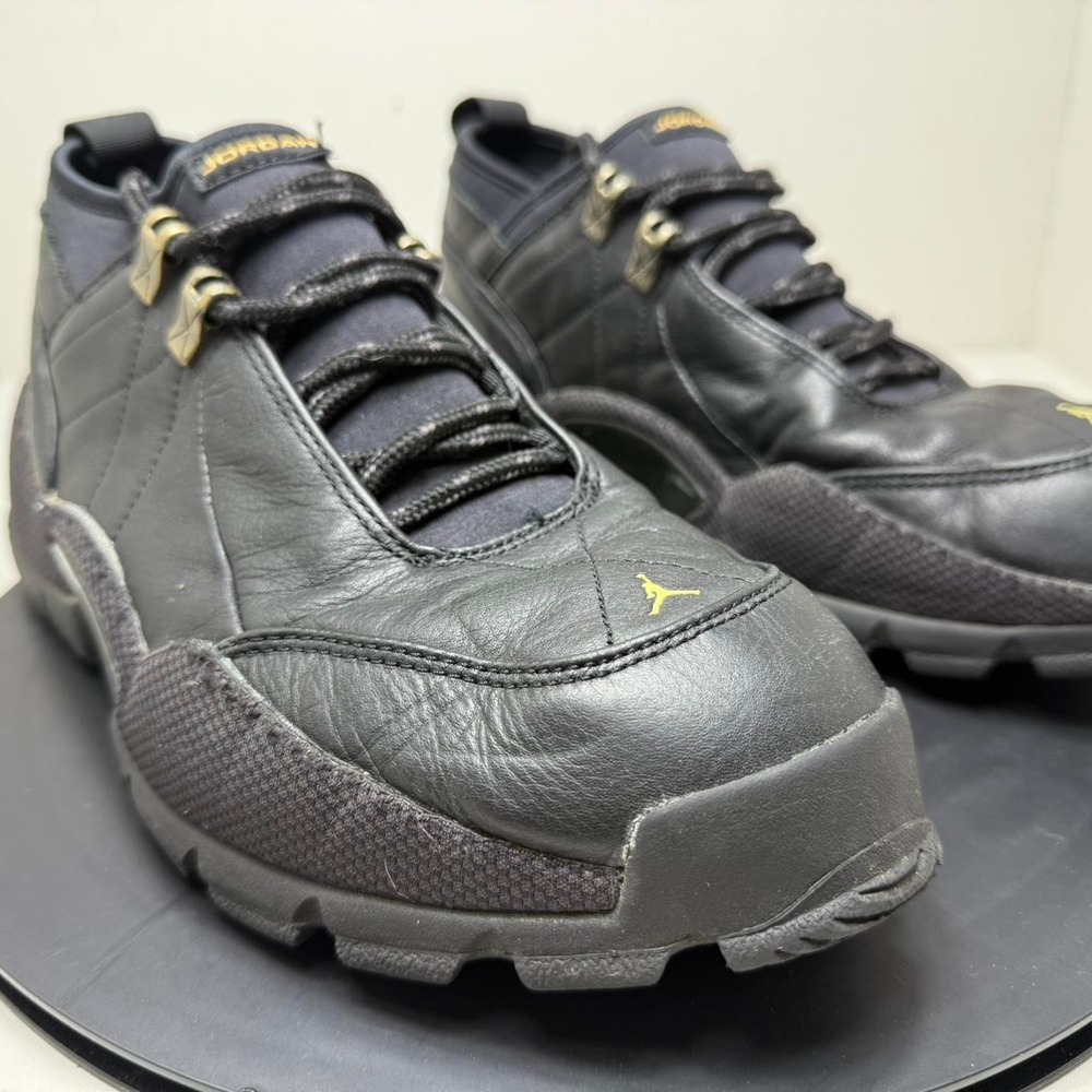 Jordan Expedition Black Gold Dust Leather Sneakers 136049-072 Mens 10 - Picture 2 of 7